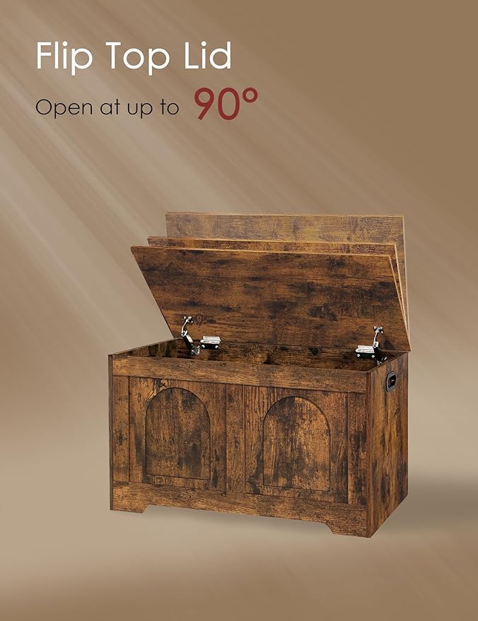 DINZI LVJ Storage Chest, 31.5”Wooden Storage Box - Image 5