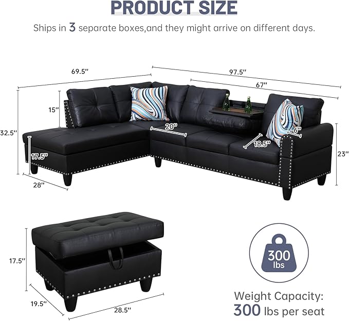 L Shaped Modular Sectional Sofa - Image 2