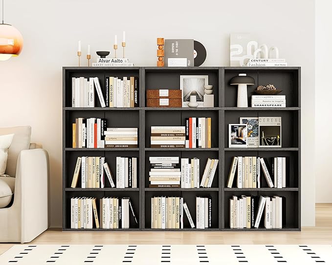 Casaottima 4-Tier Open Bookshelf and Bookcase, Floor Standing Display Storage - Image 6