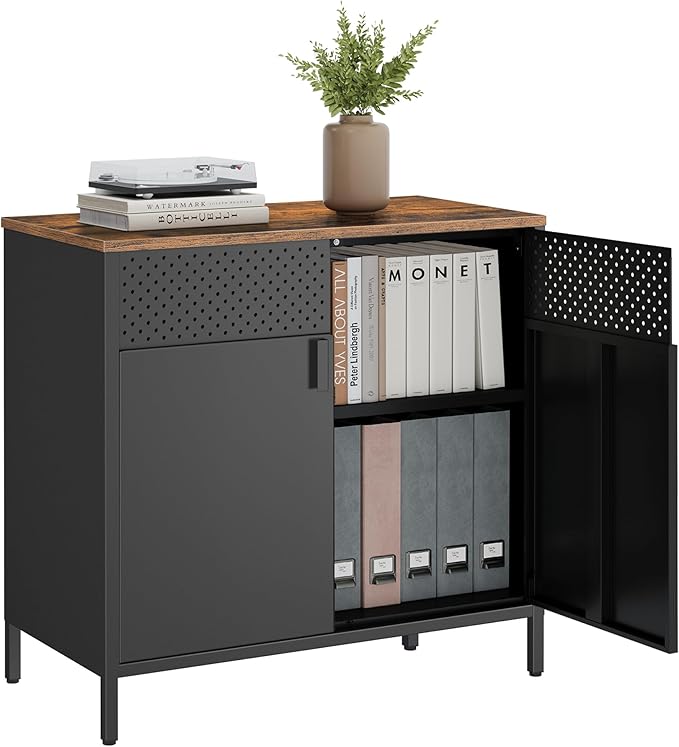 SONGMICS Storage Cabinet, Metal Cabinet, Sideboard by SONGMICSbySONGMICSHOME