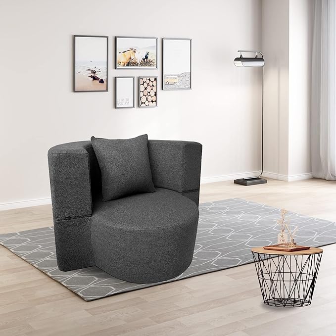 ANONER 12 Inch Modern Folding Sofa Memory Foam Fold Out Chair Sofa - Image 7