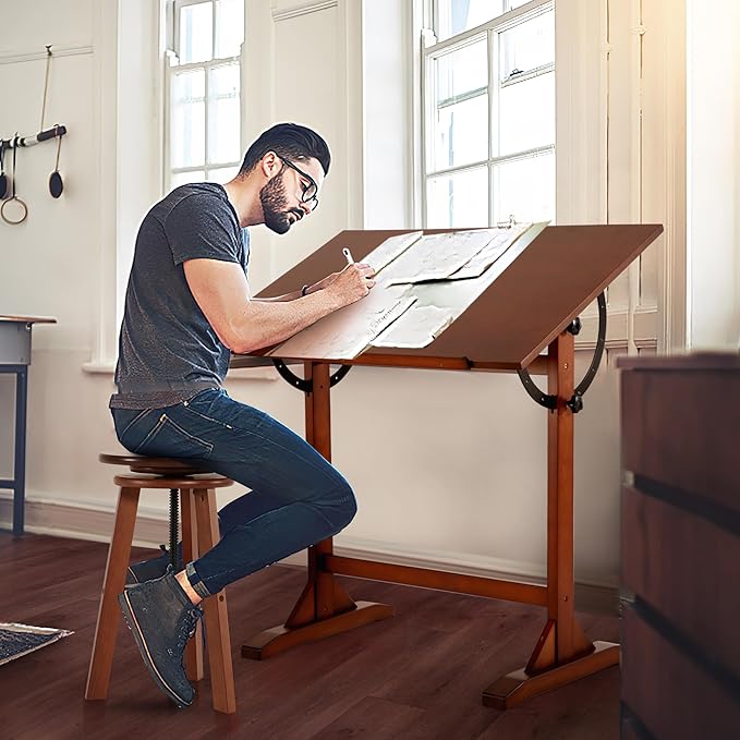 VISWIN Wood Drafting Table for Adults - Image 2