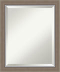 Amanti Art Brown Wall Mirror 23x19 Eva Brown Narrow Rectangle Bathroom Mirror by AmantiArt