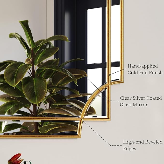 Kelly Miller 30"x48" Large Gold Mirror - Image 6