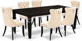 East West Furniture LGDA7-BLK-32 7 Piece Kitchen Table Set Consists of a by EastWestFurniture
