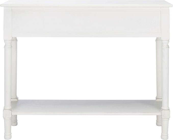 Safavieh Home Collection Tate Distressed White 2-Drawer Bottom Shelf Console - Image 9
