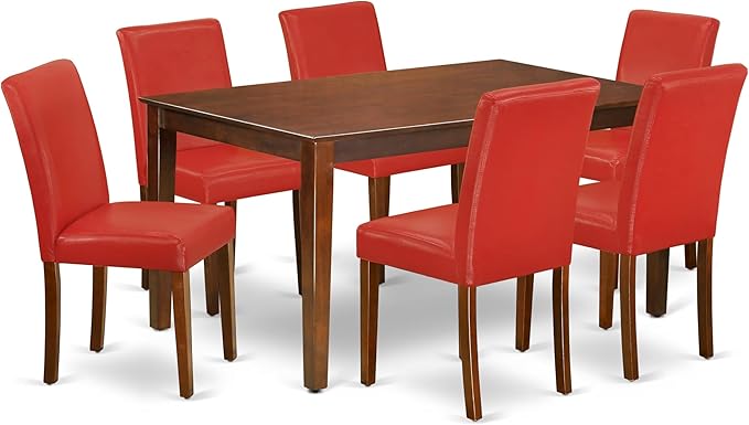 East West Furniture CAAB7-MAH-72 7 Piece Kitchen Table & Chairs Set Consist of by EastWestFurniture