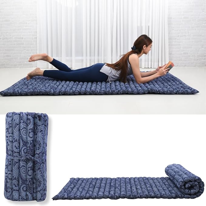 Leewadee - Foldable Floor Mattress - Japanese Roll Up Futon -Trifold Tatami by Leewadee