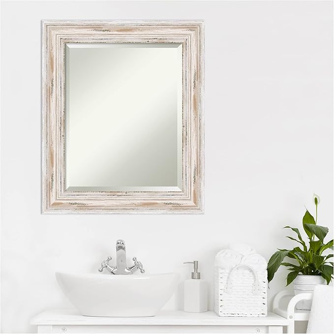 Amanti Art White Bathroom Mirror - Image 7