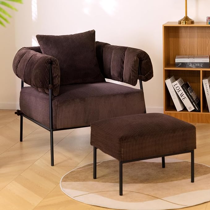 HollyHOME Modern Velvet Accent Chair - Image 9