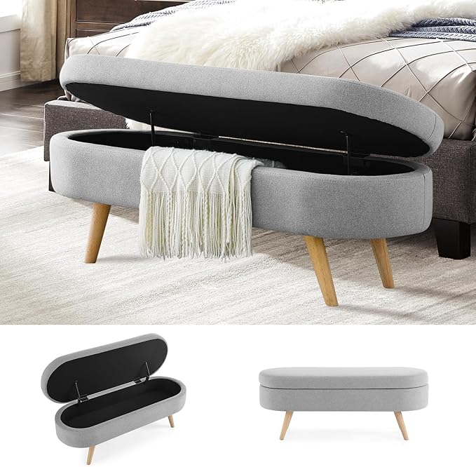 NicBex Ottoman Bench with Storage by NicBex