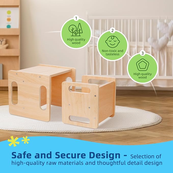 OOOK Montessori Weaning Table and Chair Set, Kids Activity Table and Chair Set - Image 6