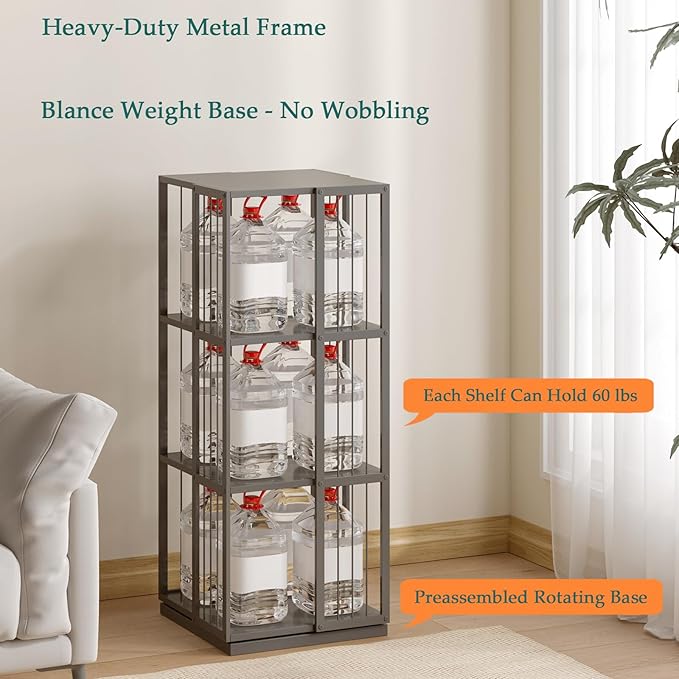 Square Rotating Bookshelf Tower - Image 4