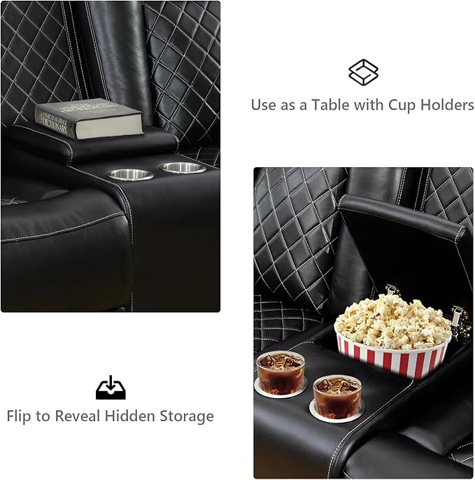 PU Leather Power Reclining Sofa Set - Image 6