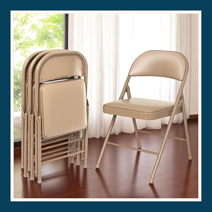 OEF Furnishings OEF950 Series Vinyl Padded Steel Folding Chairs - Image 10