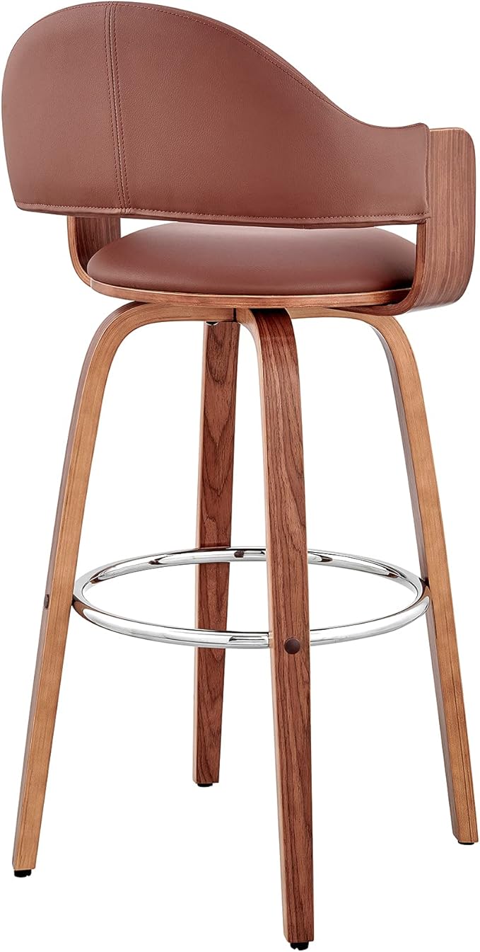 Armen Living Daxton Mid Century Modern Swivel Bar Stool - Image 6