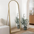 Arch Full Length Mirror with Stand, Antique Gold by Fobule