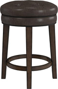 Hillsdale Krauss Backless Swivel Counter Height Stool, Dark Brown by HillsdaleFurniture