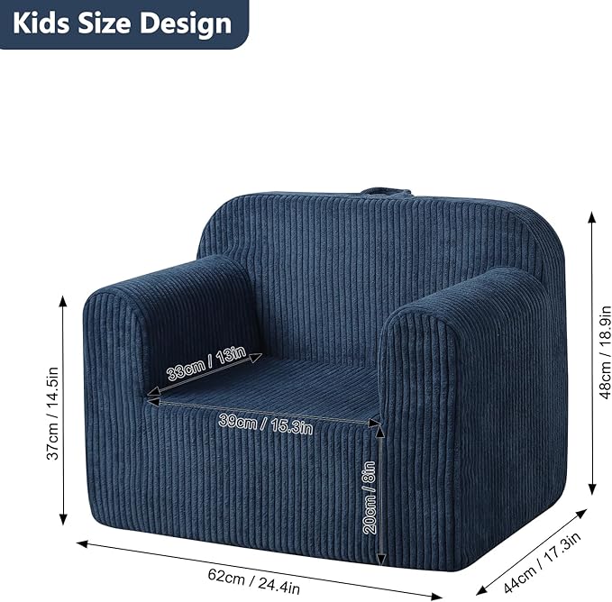 Getifun Foam Kids Sofa, Comfy Toddler Couch, Soft Toddler Armchair - Image 3