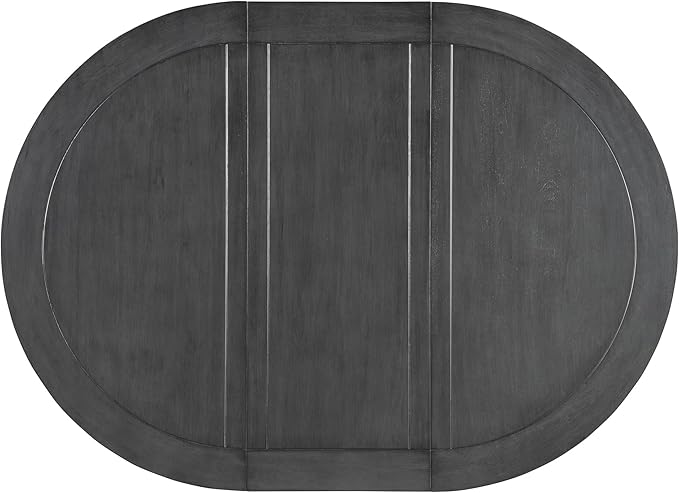 Merax 5-Piece Extendable Dining Table and 4 Upholstered Chairs, Round Oval - Image 8