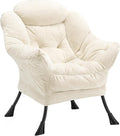 Fabric Lazy Chair for Adults, Oversized Upholstered Sofa Chair, Plush Comfy by Halituny