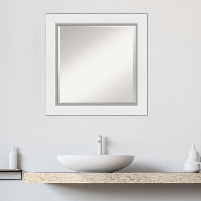 Amanti Art White Bathroom Mirror - Image 5