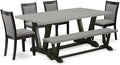 East West Furniture V697MZ650-6 6 Piece Kitchen Table Set Contains a Rectangle by EastWestFurniture