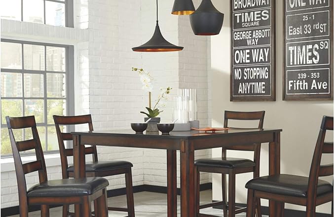 Signature Design by Ashley Coviar 5 Piece Counter Height Dining Set, Includes - Image 3