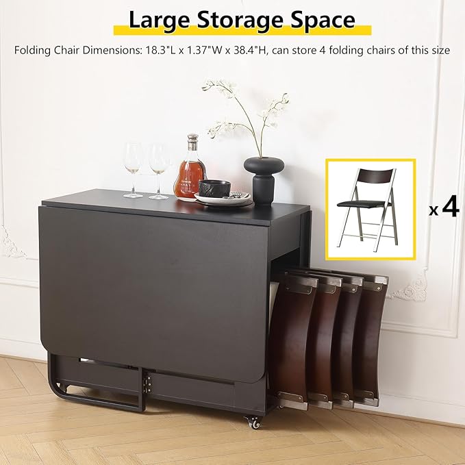 Folding table and chair set, dining table - Image 8