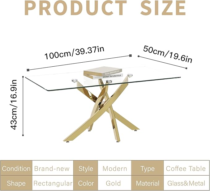 Tempered Glass Coffee Table - Image 2