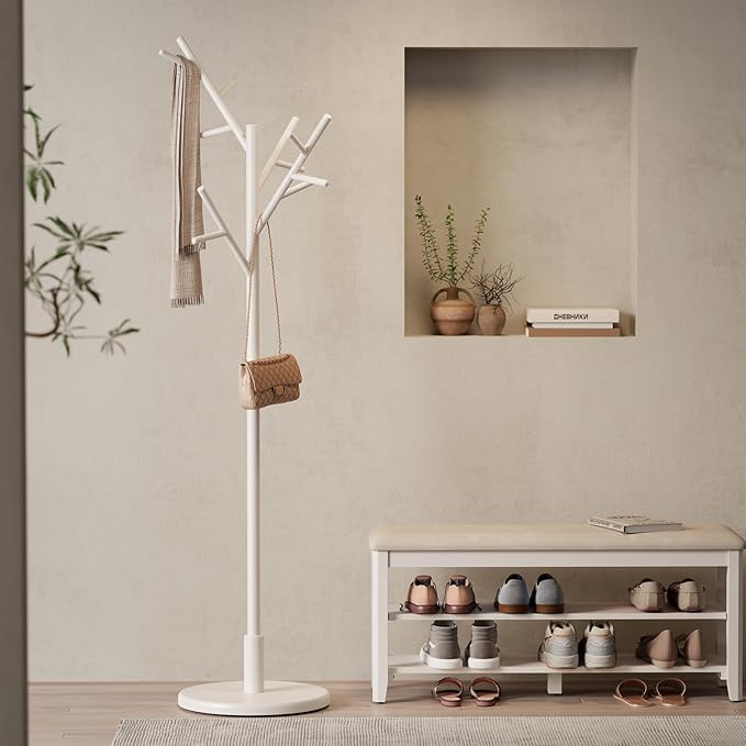 Coat Rack, Solid Wood Coat Rack Freestanding - Image 2