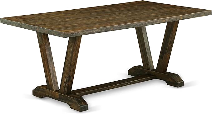 East West Furniture V777MZ716-9 9 Piece Dining Table Set Includes a Rectangle - Image 3