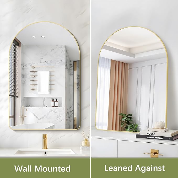 Arched Bathroom Mirror, Wall Mounted Mirror, Living Room, Vertically Hanging - Image 8