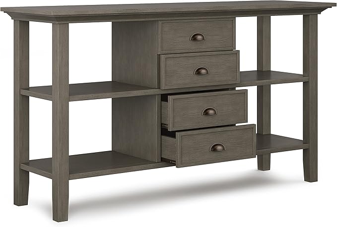 SIMPLIHOME Redmond SOLID WOOD 54 inch Wide Transitional Console Sofa Table in - Image 4