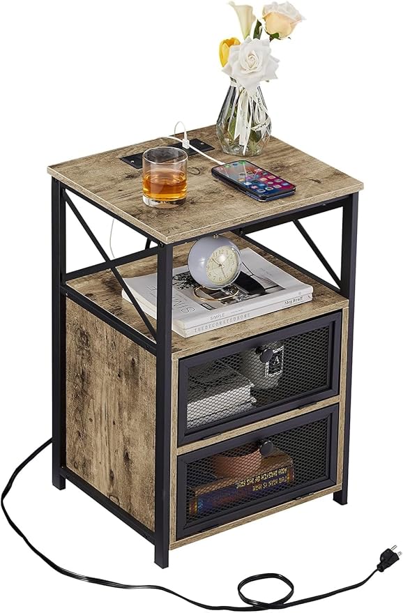 VECELO Dust Grey End Table - Image 9