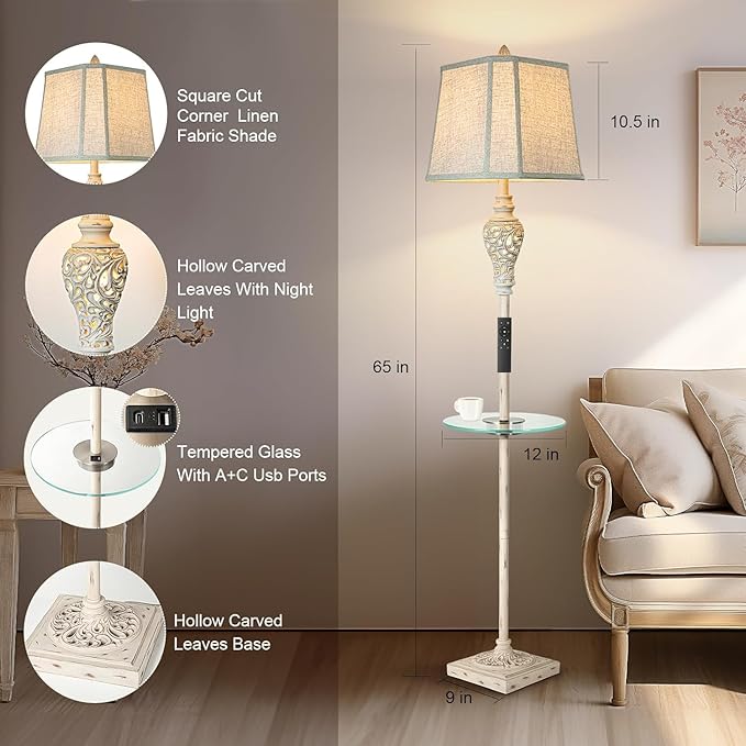 Rustic Floor Lamp, Living Room Lamps - Image 3