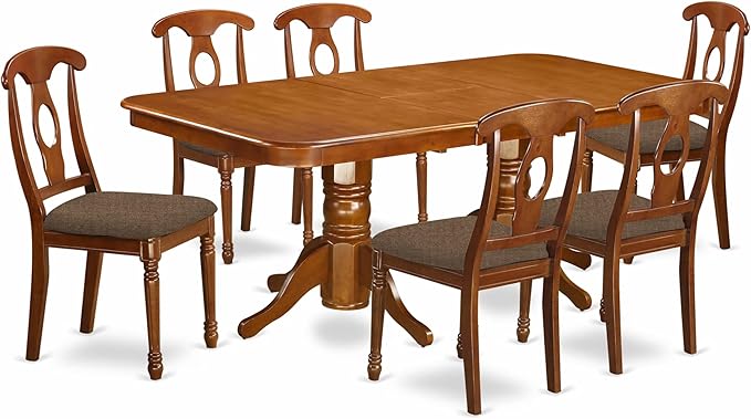 East West Furniture NANA7-SBR-C 7 Piece Dining Room Furniture Set Consist of a by EastWestFurniture