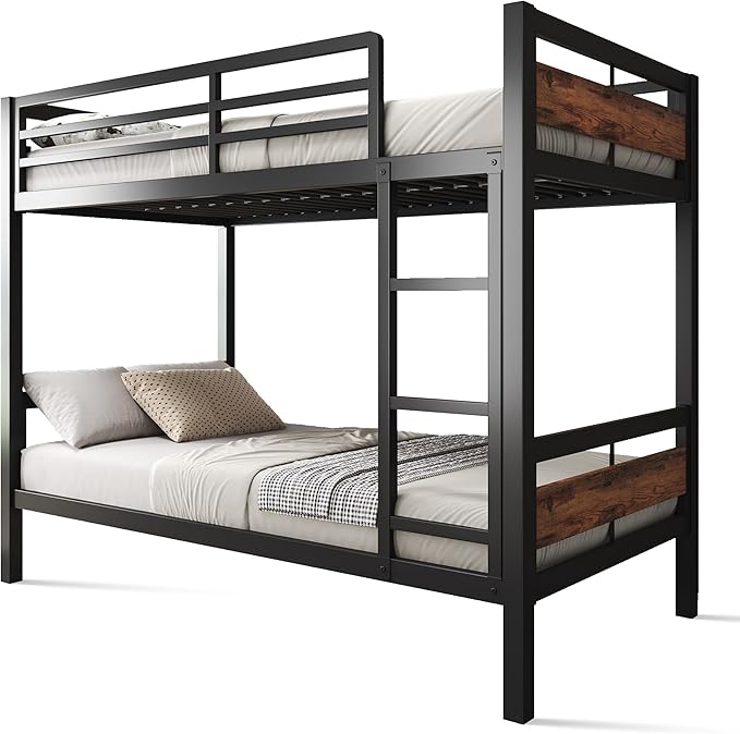 Feonase Metal Bunk Bed Twin Over Twin - Image 8