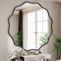 Round Wavy Mirror, 42 Inch Metal Frame Circle Mirror, Round Wall Mounted by Unknown