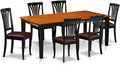 East West Furniture QUAV7-BCH-LC 7 Piece Kitchen Table Set Consist of a by EastWestFurniture