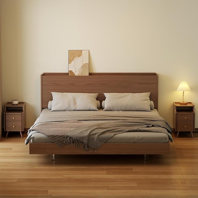 Wood Nightstand, Walnut Nightstand - Image 7
