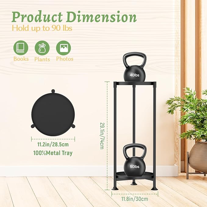 KMOTASUO 2 Tier Plant Stand Indoor - Image 2