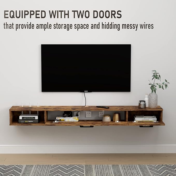 Pmnianhua Farmhouse Floating TV Stand - Image 6