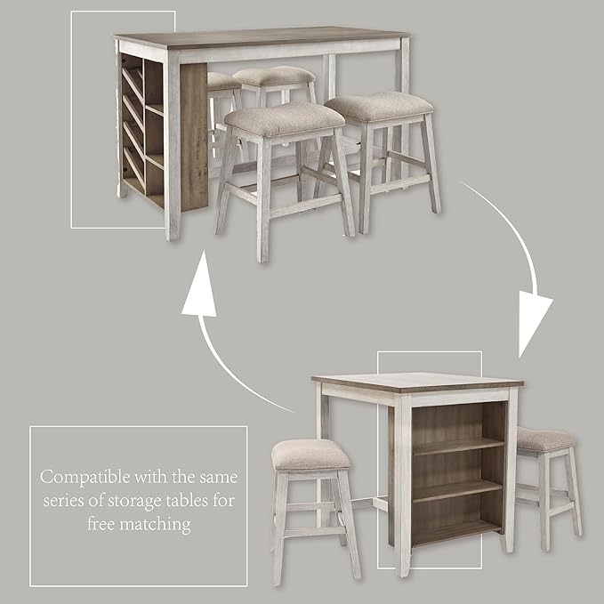 Signature Design by Ashley Skempton Modern 24" Counter Height Upholstered - Image 9