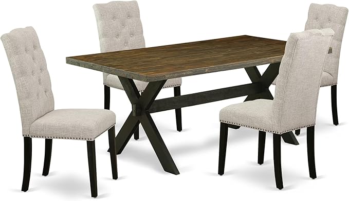 East West Furniture X677EL635-5 5 Piece Kitchen Table & Chairs Set Includes a by EastWestFurniture