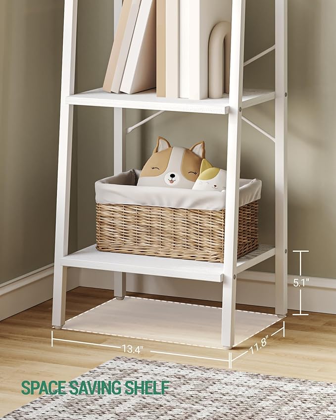 Ladder Shelf, Bookshelf Bookcase, Freestanding Corner Storage Shelve - Image 5