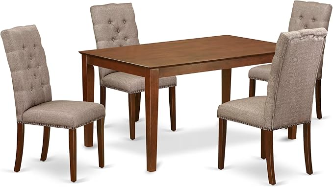East West Furniture CAEL5-MAH-16 5 Piece Dining Table Set by EastWestFurniture
