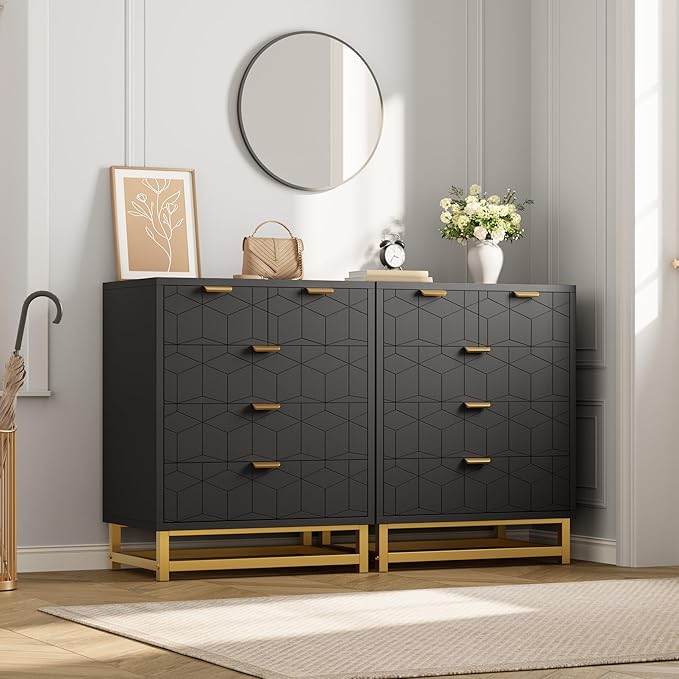 GAOMON Black 5 Drawer Dresser for Bedroom, Chest of Drawers - Image 3