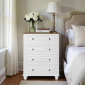 Farmhouse 4 Drawers Dresser for Bedroom, 29.1" Wide Wood Chest of Drawers by LynginsCreativeLife