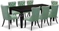 East West Furniture LGDA9-BLK-22 9 Piece Dining Set Includes a Rectangle by EastWestFurniture